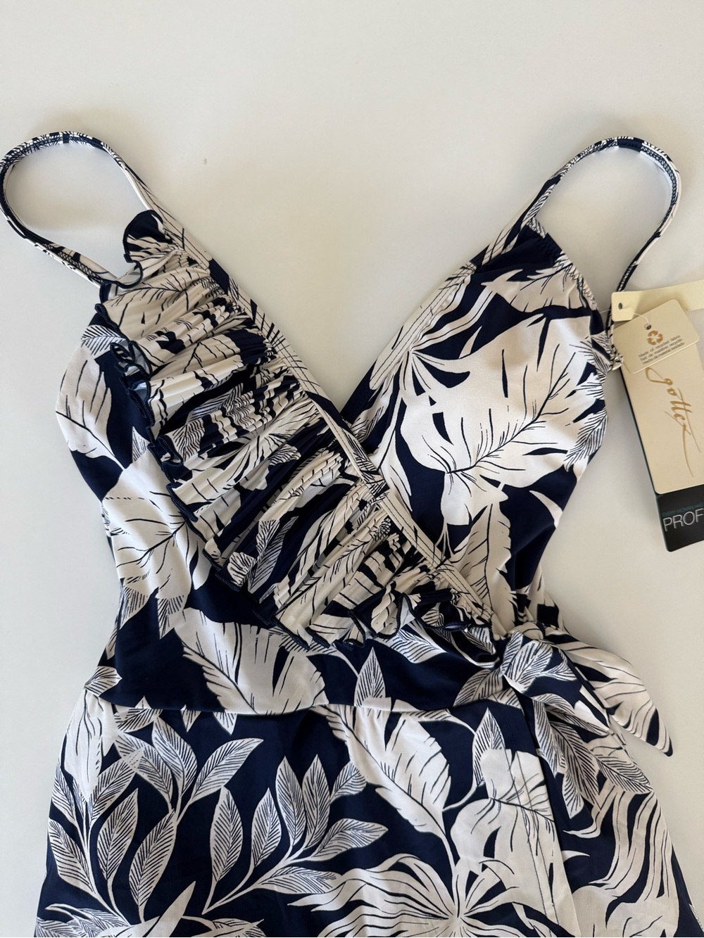 GOTTEX MALAYA SURPLICE RUFFLE SWIMDRESS - Picture 6 of 9